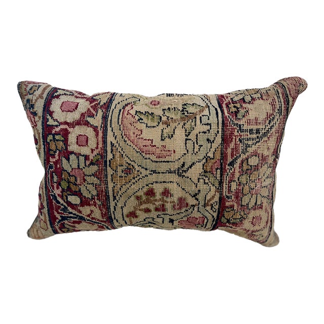 Pillow Upholstered With Antique Rug For Sale