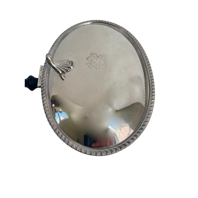 Vintage Silver-Plate Silent Butler Crumb Catcher For Sale - Image 9 of 9