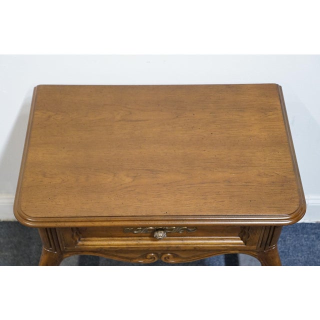 Brown Drexel Heritage Solid Pecan Country French Provincial 26" Nightstand For Sale - Image 8 of 11