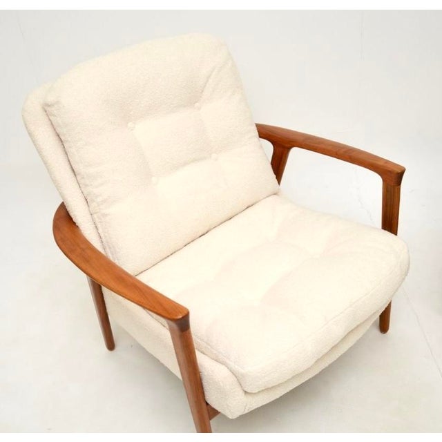 Brown Vintage Swedish Walnut Chairs by Inge Andersson for Bröderna Andersson, 1960, Set of 2 For Sale - Image 8 of 11