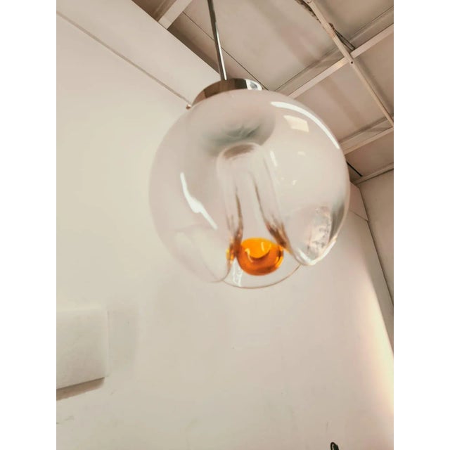 Mid-Century Modern Sphere Suspension with Rod from Mazzega, 1950s For Sale - Image 3 of 10