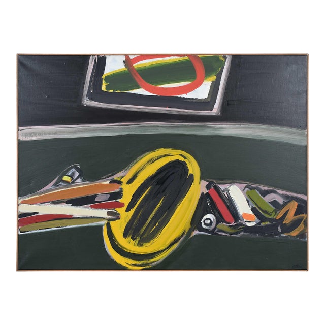 Pierre Celice (French, 1932-2019) Atelier Vi, 1970, Monumental Scale Oil on Canvas For Sale
