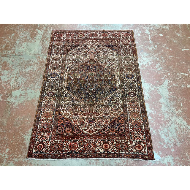 Tribal Antique Persian Malayer Wool Rug 4’4” X 6’5” For Sale - Image 3 of 6