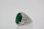 2000 - 2009 Oval Emerald 12.25 Carat Diamond Surround Ring Size 8 For Sale - Image 5 of 9