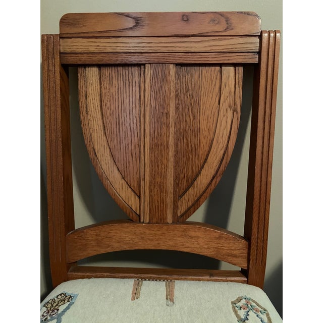 American Solid Oak Dining Room Chairs - Set of 6 For Sale - Image 3 of 9