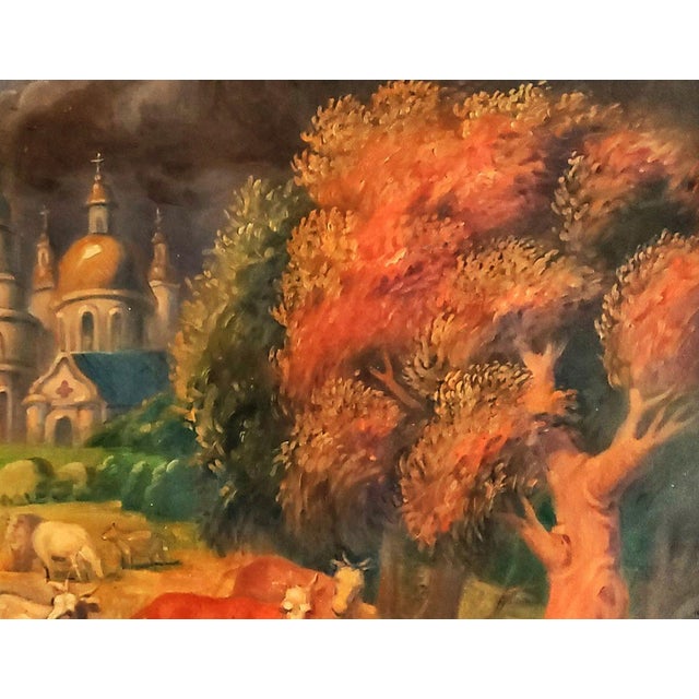 *** ABOUT THIS PAINTING *** * TITLE: ""Before the autumn shower"" * ARTISTS: Daniil Litvinov * SIZE: 88x59 cm/'34.64x23.22...