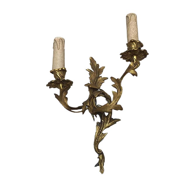Rococo Style Wall Sconce, 1960s For Sale
