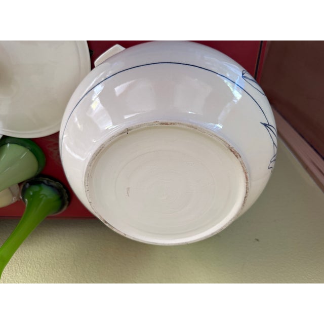 1990s Americana Handpainted Signed Lidded Tureen For Sale - Image 10 of 11