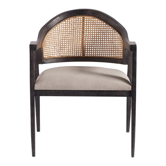 Transitional Dexter Accent Chair, Black For Sale