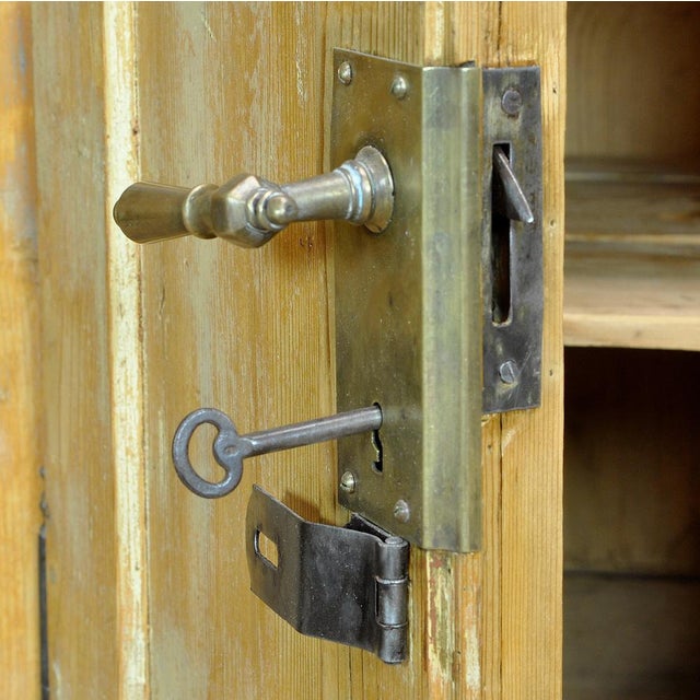 Brown Rustic European Pine Ice Cabinet, 1910 For Sale - Image 8 of 16