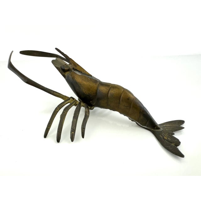 Mid-Century Modern Mid Century Brass Lobster For Sale - Image 3 of 9
