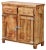 Reclaimed Wood Rustic Sideboard Cabinet 2 Doors Icebox Lock For Sale - Image 4 of 4