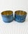 Mid-Century Modern Vintage Hollywood Regency Distressed Robin’s Egg Blue Barley Twist Candelabra Table Lamps With Custom Velvet Shades - a Pair For Sale - Image 3 of 4