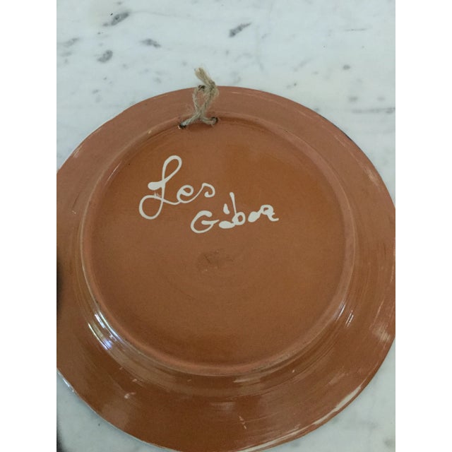 Vintage Hand Painted Wall Plate For Sale - Image 4 of 4