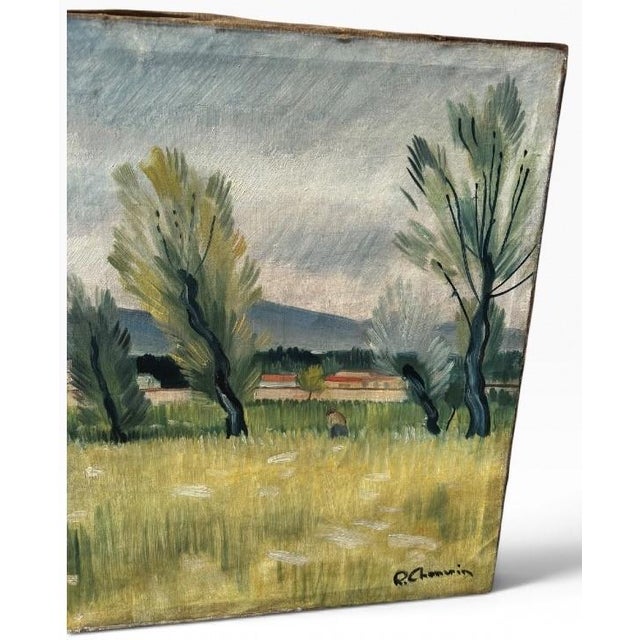 René Chancrin, Landscape Composition, 20th Century, Oil Painting on Canvas For Sale - Image 4 of 9