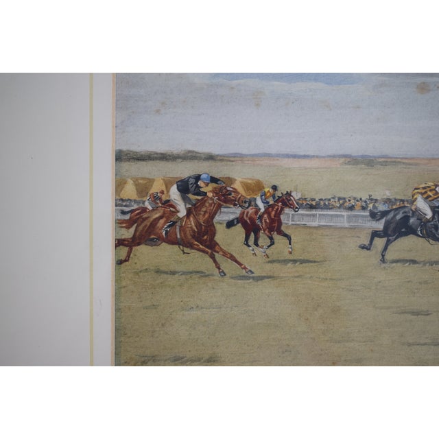 The Champion Stakes 1920 Watercolour by Isaac J. Cullin (1881-1947) For Sale In New York - Image 6 of 7
