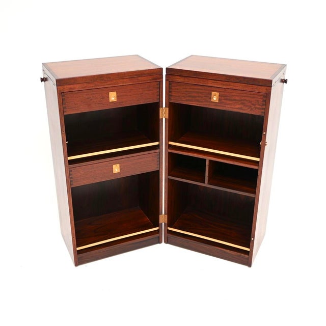 Vintage Danish Captains Bar attributed to Reno Wahl Iversen for Dyrlund, 1960s For Sale - Image 6 of 11