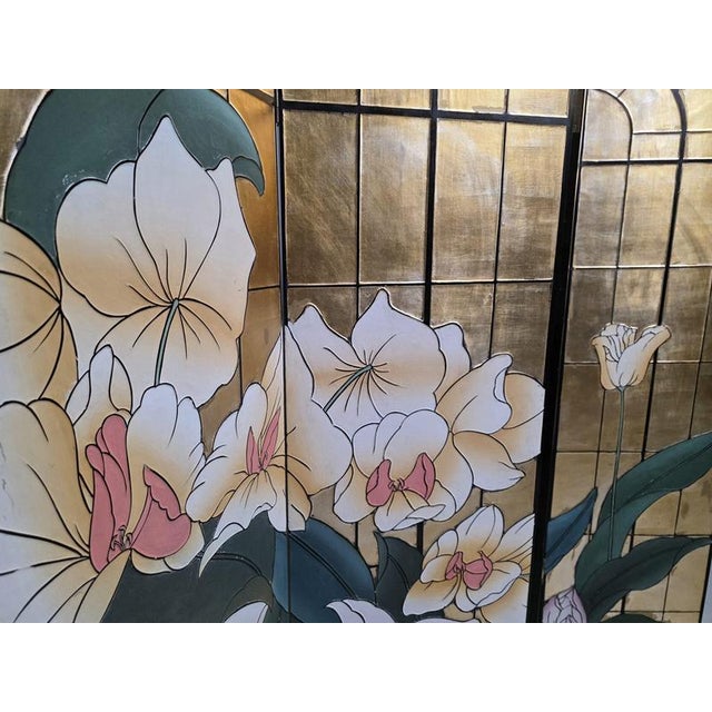 French Four-Panel Room Divider from Fournier Decoration Paris, 1980s For Sale - Image 6 of 14