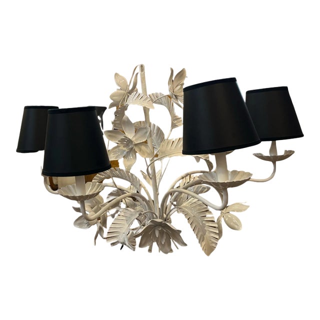 Italian Mid-Century Hollywood Regency Six Arm Chandelier For Sale