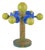 Nora Stad Sweden Colorful Wooden Candlestick by Lisa Larson for Sandbergs, 1980s For Sale