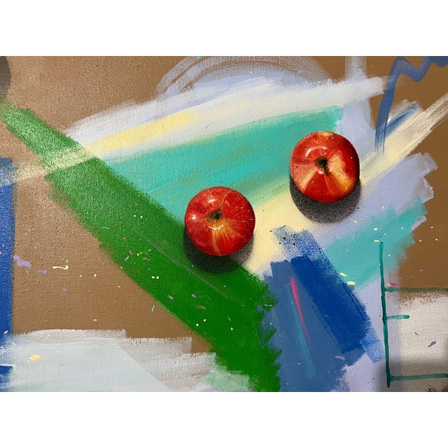 Textile Pat Rosenstein, Large Trompe L'oeil Hyperrealism Painting Abstract Surrealist Photo Realist Art, 1987 For Sale - Image 7 of 13