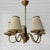 Mid-Century Scandinavian Chandelier with Five Arms in Brass & Textile, Sweden, 1940s For Sale - Image 9 of 9