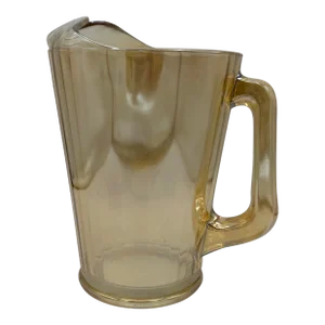 1950s Carnival Glass Jeanette Marigold Orange Irredescent Lusterware Pitcher