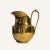 This heavy guage brass ewer is likely 19th century and English. It was intended to carry water, and has a reinforced...