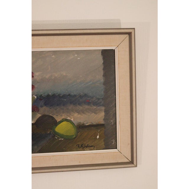 B. Sjööberg, Flower Motif, 1950s, Oil on Canvas, Framed For Sale - Image 6 of 18