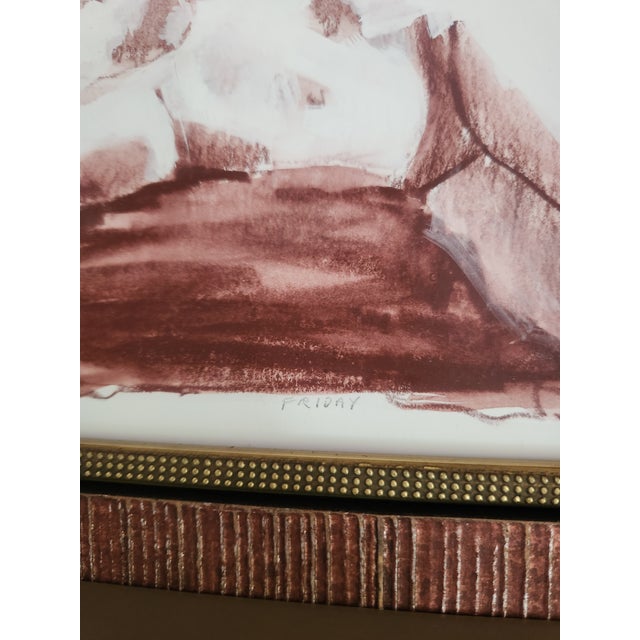 2020s Judy Friday Set of 2 Nude Taupe Framed Art For Sale - Image 5 of 8