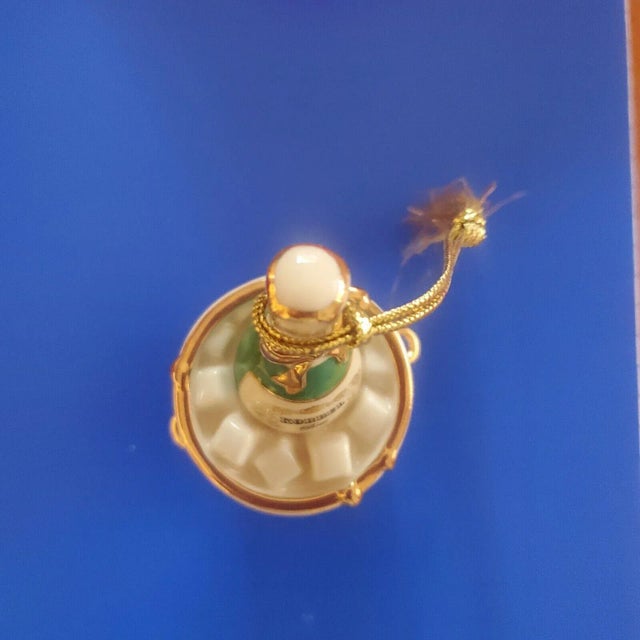 Mid-Century Modern Lenox Millenium Christmas Porcelain Ornament Champagne Bucket Celebrate 2000 For Sale - Image 3 of 4