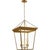 Traditional Chapman & Myers for Visual Comfort Signature Cornice Large Lantern in Hand-Rubbed Antique Brass For Sale - Image 3 of 4