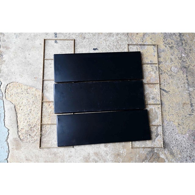Metal Vintage String Shelves in Metal and Brass, 1960s For Sale - Image 7 of 7