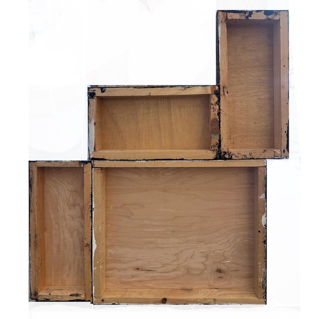 Late 20th Century Vintage Brutalist Wood Wall Scupture Asembledge #I For Sale - Image 5 of 7