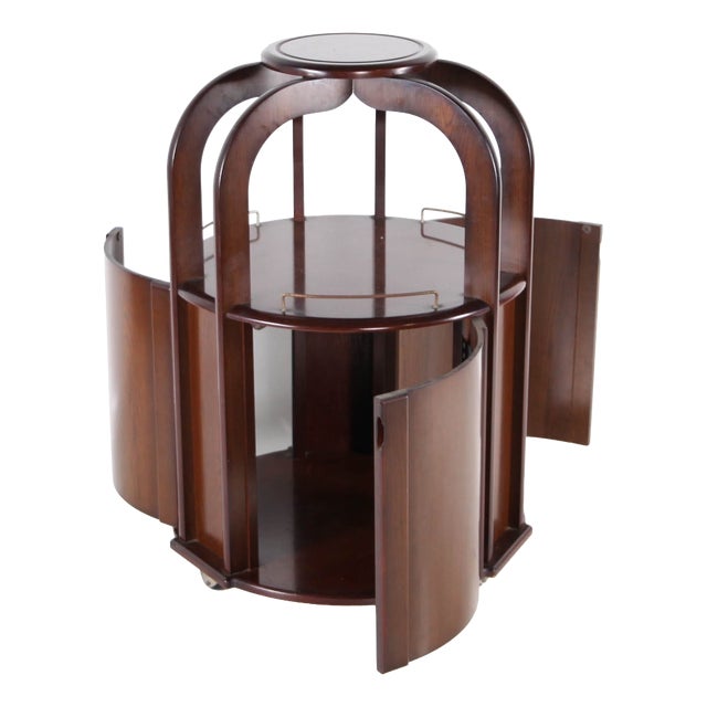 Japanese Mini Wooden Bar, 1970s For Sale
