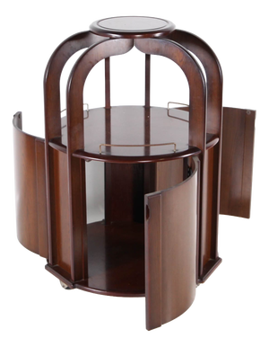 Japanese Mini Wooden Bar, 1970s