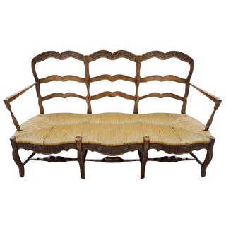19th Century Provencal 3-Seater Sofa in Walnut For Sale