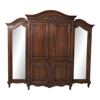 Century 3 Piece Country French Bedroom Armoire Wardrobe Cabinet For Sale