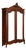 French Louis XV Style Antique Carved Mahogany Mirrored Armoire For Sale