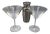 Vintage Martini Starter Set With 2 Glasses and 1 Stainless Steel Cocktail Shaker For Sale