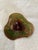 Vintage Murano biomorphic art glass bowl by Fratelli Toso in the. It is amber on top green on bottom with copper...