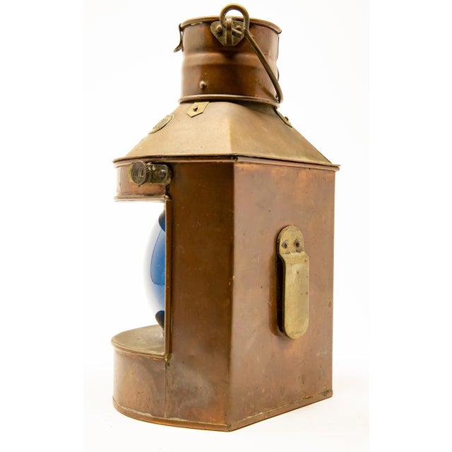 1902 Copper Starboard Ship Lantern by Tung Woo For Sale - Image 10 of 13