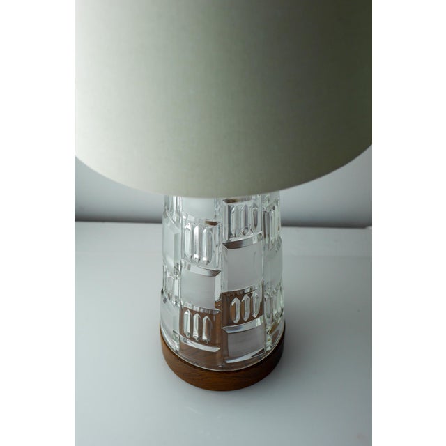 Mid-Century Modern Scandinavian Teak and Glass Table Lamps, Set of 2 For Sale - Image 10 of 17