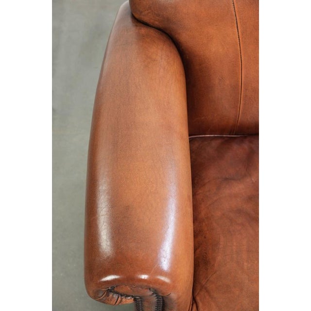 Vintage Sheepskin Armchair with Decorative Studs For Sale - Image 7 of 15