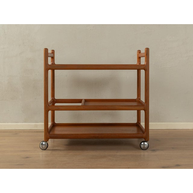 CFC Silkeborg Vintage Serving Trolley by Johannes Andersen for CFC Silkeborg, 1960s For Sale - Image 4 of 9