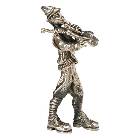 Bagpipe Player in Silver by Sorini Arezzo For Sale