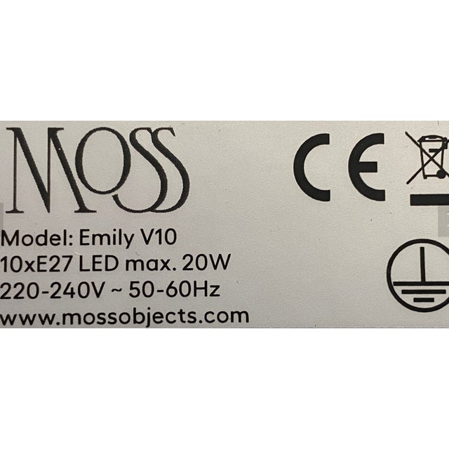 Emily V10 Pendant Light in Anthracite Semi-Matte Paint by Daniel Becker for Moss Objects For Sale - Image 6 of 7