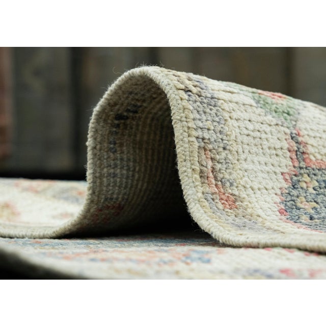 Blue Turkish Oushak Runner Rug 2'3" x 5'8" #17274 For Sale - Image 8 of 8