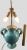 We are pleased to be offering this gorgeous, glazed Terra Cotta pottery earthenware lamp in a very decorative turquoise...