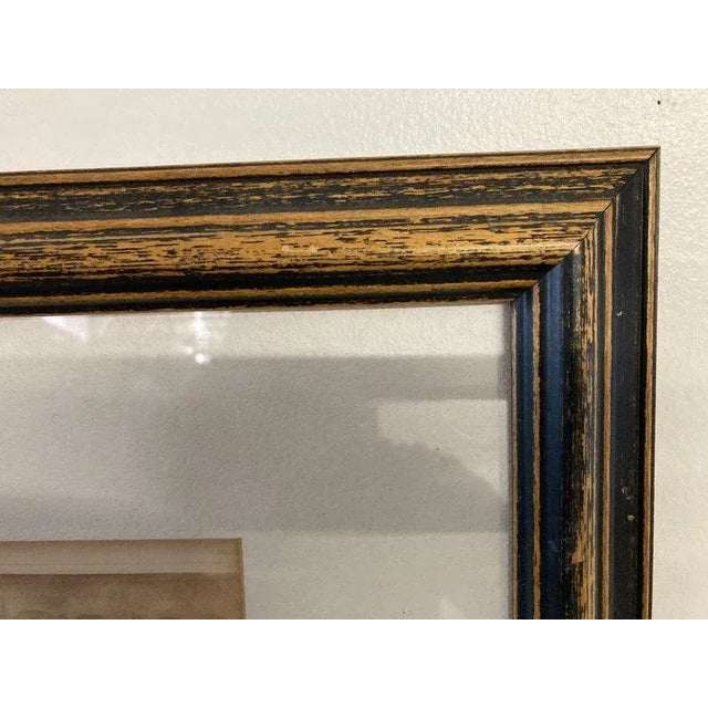 Vintage Framed Etching Villa Madam For Sale - Image 4 of 8